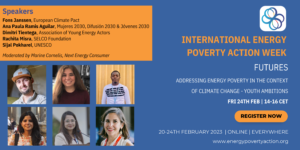 Speakers International energy poverty action week day 5 youth ambitions