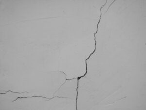 a crack on the wall