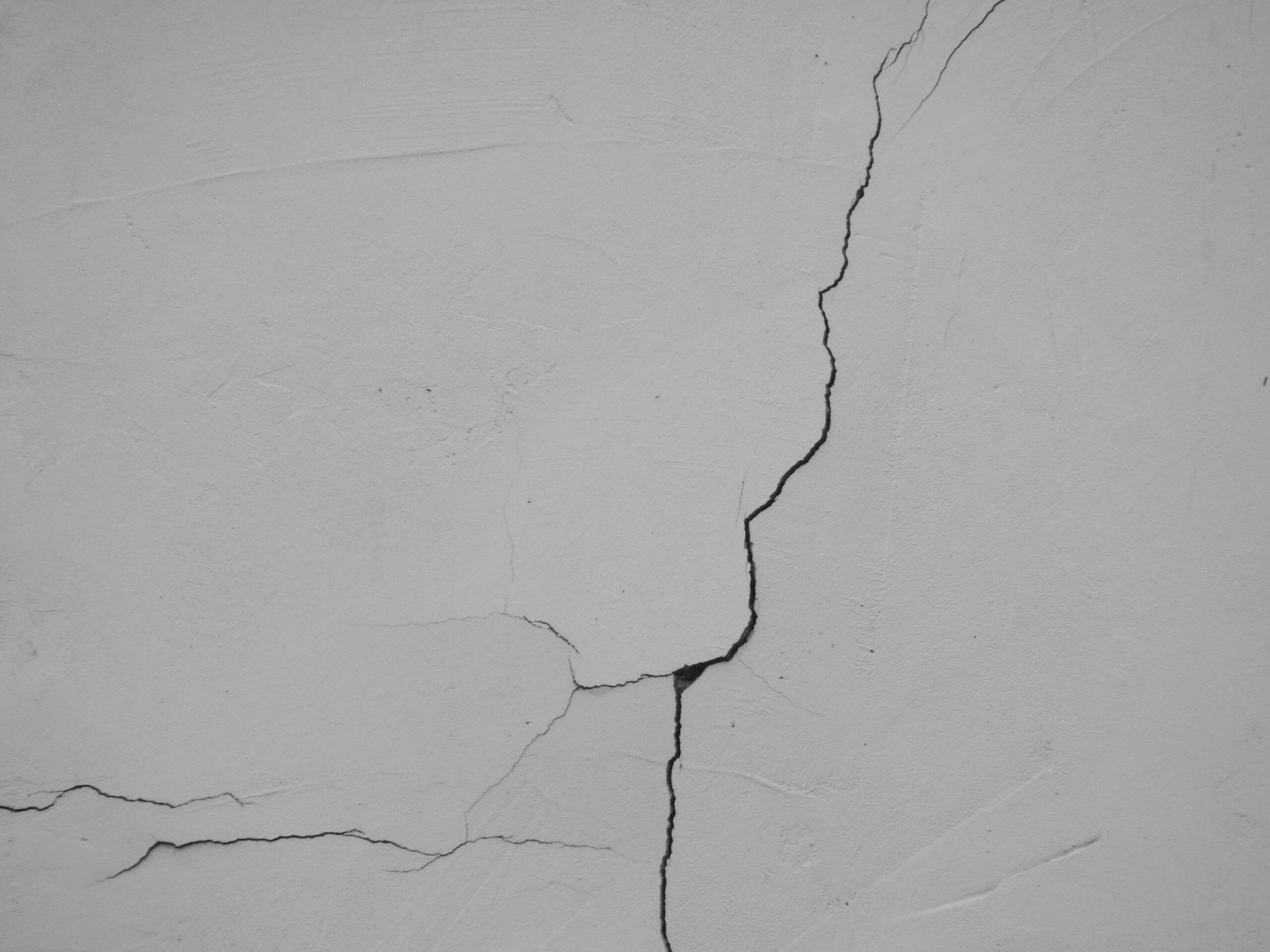 a crack on the wall